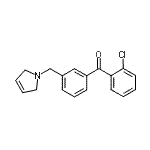 structure of CAS# 898749-19-4, (2-Chlorophenyl)[3-(2,5-dihydro-1H-pyrrol-1-ylmethyl)phenyl]methanone;2-chloro-3'-(3-pyrrolinomethyl) benzophenone