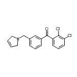 structure of CAS# 898749-47-8, (2,3-Dichlorophenyl)[3-(2,5-dihydro-1H-pyrrol-1-ylmethyl)phenyl]methanone;2,3-dichloro-3'-(3-pyrrolinomethyl) benzophenone