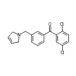 structure of CAS# 898749-52-5, (2,5-Dichlorophenyl)[3-(2,5-dihydro-1H-pyrrol-1-ylmethyl)phenyl]methanone;2,5-dichloro-3'-(3-pyrrolinomethyl) benzophenone