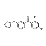 structure of CAS# 898749-58-1, (2,4-Difluorophenyl)[3-(2,5-dihydro-1H-pyrrol-1-ylmethyl)phenyl]methanone;2,4-difluoro-3'-(3-pyrrolinomethyl) benzophenone