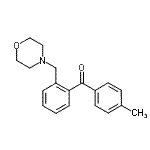 structure of CAS# 898749-93-4, (4-Methylphenyl)[2-(4-morpholinylmethyl)phenyl]methanone;4'-Methyl-2-morpholinomethyl benzophenone