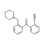 structure of CAS# 898750-05-5, 2-[2-(4-Morpholinylmethyl)benzoyl]benzonitrile;2-Cyano-2'-morpholinomethyl benzophenone