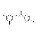 structure of CAS# 898750-10-2, 3-(3-Chloro-5-fluorophenyl)-1-(4-methylphenyl)-1-propanone;3-(3-chloro-5-fluorophenyl)-4'-methylpropiophenone
