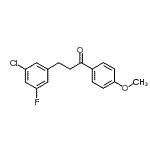 结构式 CAS# 898750-19-1, 3-(3-氯-5-氟苯基)-1-(4-甲氧基苯基)-1-丙酮