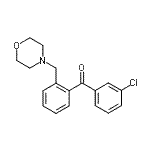structure of CAS# 898750-35-1, (3-Chlorophenyl)[2-(4-morpholinylmethyl)phenyl]methanone;3'-Chloro-2-morpholinomethyl benzophenone