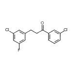 structure of CAS# 898750-52-2, 3-(3-Chloro-5-fluorophenyl)-1-(3-chlorophenyl)-1-propanone;3'-chloro-3-(3-chloro-5-fluorophenyl)propiophenone