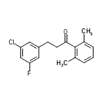 structure of CAS# 898750-73-7, 3-(3-Chloro-5-fluorophenyl)-1-(2,6-dimethylphenyl)-1-propanone;3-(3-chloro-5-fluorophenyl)-2',6'-dimethylpropiophenone