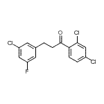 structure of CAS# 898751-28-5, 3-(3-Chloro-5-fluorophenyl)-1-(2,4-dichlorophenyl)-1-propanone;3-(3-chloro-5-fluorophenyl)-2',4'-dichloropropiophenone