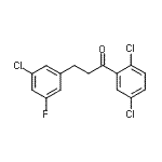 结构式 CAS# 898751-32-1, 3-(3-氯-5-氟苯基)-1-(2,5-二氯苯基)-1-丙酮