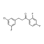 结构式 CAS# 898751-44-5, 3-(3-氯-5-氟苯基)-1-(2,4-二氟苯基)-1-丙酮