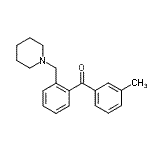 结构式 CAS# 898751-68-3, (3-甲基苯基)[2-(1-哌啶基甲基)苯基]甲酮
