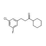 结构式 CAS# 898751-73-0, 3-(3-氯-5-氟苯基)-1-环己基-1-丙酮