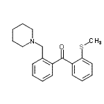 structure of CAS# 898752-01-7, [2-(Methylsulfanyl)phenyl][2-(1-piperidinylmethyl)phenyl]methanone;2-Piperidinomethyl-2'-thiomethylbenzophenone
