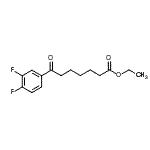 structure of CAS# 898752-28-8, Ethyl 7-(3,4-difluorophenyl)-7-oxoheptanoate;ethyl 7-(3,4-difluorophenyl)-7-oxoheptanoate