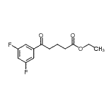 结构式 CAS# 898752-37-9, 乙基5-(3,5-二氟苯基)-5-氧代戊酸酯
