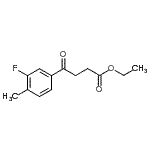 结构式 CAS# 898752-55-1, 乙基4-(3-氟-4-甲基苯基)-4-氧代丁酸酯