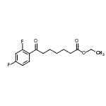 structure of CAS# 898753-10-1, Ethyl 7-(2,4-difluorophenyl)-7-oxoheptanoate;ethyl 7-(2,4-difluorophenyl)-7-oxoheptanoate