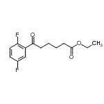 structure of CAS# 898753-18-9, Ethyl 6-(2,5-difluorophenyl)-6-oxohexanoate;Ethyl 6-(2,5-difluorophenyl)-6-oxohexanoate