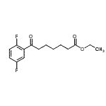结构式 CAS# 898753-20-3, 乙基7-(2,5-二氟苯基)-7-氧代庚酸酯