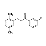 结构式 CAS# 898753-42-9, 3-(2,5-二甲基苯基)-1-(3-氟苯基)-1-丙酮