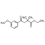 structure of CAS# 898753-53-2, Ethyl 4-(3-methoxyphenyl)-2,2-dimethyl-4-oxobutanoate;ethyl 2,2-dimethyl-4-(3-methoxyphenyl)-4-oxobutyrate
