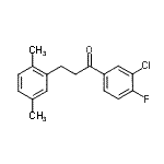 结构式 CAS# 898753-72-5, 1-(3-氯-4-氟苯基)-3-(2,5-二甲基苯基)-1-丙酮