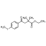 structure of CAS# 898753-74-7, Ethyl 2,2-dimethyl-4-[4-(methylsulfanyl)phenyl]-4-oxobutanoate;ethyl 2,2-dimethyl-4-oxo-4-(4-thiomethylphenyl)butyrate