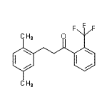 结构式 CAS# 898753-81-6, 3-(2,5-二甲基苯基)-1-[2-(三氟甲基)苯基]-1-丙酮
