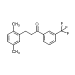 structure of CAS# 898753-84-9, 3-(2,5-Dimethylphenyl)-1-[3-(trifluoromethyl)phenyl]-1-propanone;3-(2,5-dimethylphenyl)-3'-trifluoromethylpropiophenone