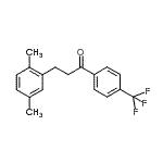 结构式 CAS# 898753-86-1, 3-(2,5-二甲基苯基)-1-[4-(三氟甲基)苯基]-1-丙酮