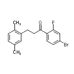 结构式 CAS# 898753-88-3, 1-(4-溴-2-氟苯基)-3-(2,5-二甲基苯基)-1-丙酮