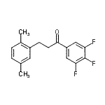 结构式 CAS# 898754-12-6, 3-(2,5-二甲基苯基)-1-(3,4,5-三氟苯基)-1-丙酮
