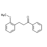 structure of CAS# 898754-17-1, 3-[2-(Methylsulfanyl)phenyl]-1-phenyl-1-propanone;3-(2-thiomethylphenyl)propiophenone