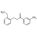 结构式 CAS# 898754-21-7, 1-(3-甲基苯基)-3-[2-(甲硫基)苯基]-1-丙酮