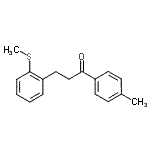 结构式 CAS# 898754-23-9, 1-(4-甲基苯基)-3-[2-(甲硫基)苯基]-1-丙酮