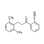 结构式 CAS# 898754-40-0, 2-[3-(2,6-二甲基苯基)丙酰]苯甲腈