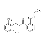结构式 CAS# 898754-49-9, 乙基2-[3-(2,6-二甲基苯基)丙酰]苯甲酸酯