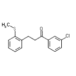 structure of CAS# 898754-60-4, 1-(3-Chlorophenyl)-3-[2-(methylsulfanyl)phenyl]-1-propanone;3'-chloro-3-(2-thiomethylphenyl)propiophenone