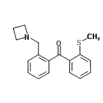 structure of CAS# 898754-62-6, [2-(1-Azetidinylmethyl)phenyl][2-(methylsulfanyl)phenyl]methanone;2-azetidinomethyl-2'-thiomethylbenzophenone