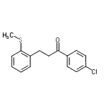 structure of CAS# 898754-63-7, 1-(4-Chlorophenyl)-3-[2-(methylsulfanyl)phenyl]-1-propanone;4'-chloro-3-(2-thiomethylphenyl)propiophenone