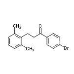 structure of CAS# 898754-67-1, 1-(4-Bromophenyl)-3-(2,6-dimethylphenyl)-1-propanone;4'-bromo-3-(2,6-dimethylphenyl)propiophenone
