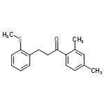 structure of CAS# 898754-75-1, 1-(2,4-Dimethylphenyl)-3-[2-(methylsulfanyl)phenyl]-1-propanone;2',4'-dimethyl-3-(2-thiomethylphenyl)propiophenone