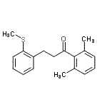 structure of CAS# 898754-81-9, 1-(2,6-Dimethylphenyl)-3-[2-(methylsulfanyl)phenyl]-1-propanone;2',6'-dimethyl-3-(2-thiomethylphenyl)propiophenone