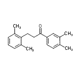 structure of CAS# 898754-90-0, 3-(2,6-Dimethylphenyl)-1-(3,4-dimethylphenyl)-1-propanone;3',4'-dimethyl-3-(2,6-dimethylphenyl)propiophenone