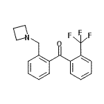 structure of CAS# 898755-07-2, [2-(1-Azetidinylmethyl)phenyl][2-(trifluoromethyl)phenyl]methanone;2-Azetidinomethyl-2'-trifluoromethylbenzophenone