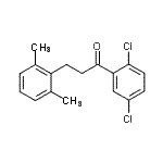 structure of CAS# 898755-22-1, 1-(2,5-Dichlorophenyl)-3-(2,6-dimethylphenyl)-1-propanone;2',5'-dichloro-3-(2,6-dimethylphenyl)propiophenone