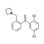 structure of CAS# 898755-25-4, [2-(1-Azetidinylmethyl)phenyl](2,5-dichlorophenyl)methanone;2'-Azetidinomethyl-2,5-dichlorobenzophenone