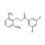 结构式 CAS# 898755-32-3, 1-(3,5-二氟苯基)-3-(2,6-二甲基苯基)-1-丙酮