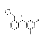 structure of CAS# 898755-35-6, [2-(1-Azetidinylmethyl)phenyl](3,5-difluorophenyl)methanone;2'-Azetidinomethyl-3,5-difluorobenzophenone