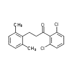 结构式 CAS# 898755-37-8, 1-(2,6-二氯苯基)-3-(2,6-二甲基苯基)-1-丙酮